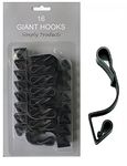 Simply Products 16 Giant Christmas Gutter Hooks Weatherproof Plastic for Hanging Outdoor Christmas String Lights, Fairy Lights or Rope Lights Gutter Clips - (Black)