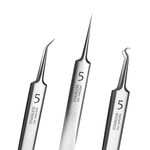 Professional Blackhead Remover Pimple Popper Tool,Comedones Extractor Acne Removal Tweezers for Blemishs，Whitehead Popping,Zit Removing for Nose Face,Stainless Steel Makeup Tool