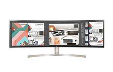 LG UltraWide 49WL95C-WY Monitor, 49 Inch 32:9 Dual WQHD 5ms 60Hz IPS Ultrawide Curved Display, Black