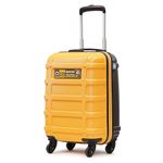 uppercase Cargo 56Cm Cabin Trolley Bag Dual-Tone Sustainable Hard Sided Luggage Secure Combination Lock Scratch-Proof Surface Mesh Convipack Suitcase 2000 Days Warranty (Yellow) Spinner