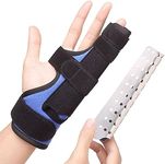 Pinky Finger Splint, Boxer Fracture Splint, Broken Finger Splint, 4th and 5th Fingers Brace Support for Straightening, Stabilizer for Dislocated, Arthritis, Mallet Finger, Fits Left or Right Hand, S/M