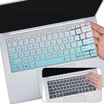 2PCS Keyboard Cover Skin for 2023 2022 HP EliteBook 830 835 840 845 1040 G9 G10 Notebook 13.3 14 inch,HP EliteBook 14 inch Keyboard Protector(Not fit 840 845 1040 G8 G7 G6 G5 G4 G3),Gradual Mint+Clear