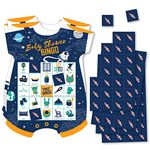 Big Dot of Happiness Blast Off to Outer Space - Picture Bingo Cards and Markers - Rocket Ship Baby Shower Shaped Bingo Game - Set of 18