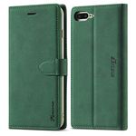 LOLFZ Wallet Case for iPhone 7 Plus, for iPhone 8 Plus Case Premium Leather Case Card Holder Kickstand Magnetic Closure Flip Case Cover for iPhone 7 Plus 8 Plus - Green