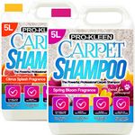 Pro-Kleen Professional Carpet & Upholstery Shampoo 10L - Citrus & Spring Bloom Fragrance - High Concentrate Cleaning Solution - Suitable For All Machines