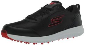 Skechers Men's Max Fairway 4 Spikeless Golf Shoe Sneaker, Black/Red, 15