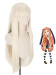 Topcosplay Cosplay Wig Anime Wig Long Straight Beige Wig for Halloween Costume Fancy Dress Party