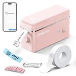 POLONO Label Maker Machine, P31 Portable Bluetooth Label Printer Wireless Handheld Sticker Maker with Tape Mini thermal printer for Organizing Storage Barcode Office Home, Pink