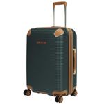 Rocklands® Expandable 4 Wheel ABS-PC Hard Shell Luggage Medium Suitcase TSA Lock (Dark Green - 66 x 46 x 27 cm)