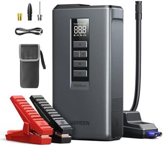 UGREEN Car Jump Starter 1000A Peak, Portable Car Battery Jump Power Pack with 150 PSI Air Compressor, 10000mAh Battery, 12V Jump for Cars, SUVs, Motorcycles, LED Emergency Light & Power Bank