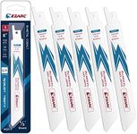 EZARC Reciprocating Saw Blade Bi-Metal Cobalt Sabre Saw Blades for Thin Metal Cutting 150mm 18TPI R622PT (5-Pack)