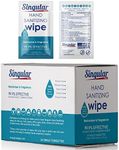 Hand Sanitizing Wipes Travel Size by Singular Wipes - Hand Sanitizer Wipes Individually Wrapped with Fresh Citrus Fragrance & Moisturizer for Travel, Office, School, and Daily Activities - (24ct Box)