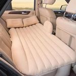 Premium Car Inflatable Bed with Pump & 2 Air Pillow|Quick Inflatable Back Seat Bed|Car Inflatable Mattress|Car Bed Mattress|Car Bed For Kids,Travel,Trip,Camping,Picnic,Pool &Beach|Universal Fit|Beige/