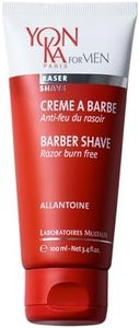 Yon-ka Men's Barber Shave Cream – Razor Burn Free Shaving Cream with Citrus Oils, Patchouli & Peppermint, Soothes Sensitive Skin, Allantoin & Vitamin B5, for Thick Beards & Smooth Shaves (100ml)