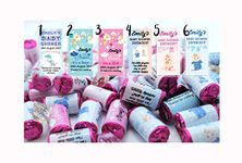 x25 Personalised Baby Shower Sweets Mini Love Hearts Party Favours for Guests Its a Girl! Its a Boy! Each roll Contains 7 Individual Sweets Suitable for Vegetarians (#B5 Pink Baby Girl)