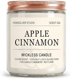 Homsolver Apple Cinnamon Fall Wickless Candles for Candle Warmer Lamp, Flameless Non-Toxic Soy Scented Candle 50H Lasting Clean Burn, Ideal Autumn Thanksgiving Holiday Decor Gifts for Women & Men