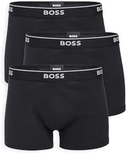 Hugo Boss Men's 3-Pack Stretch Cotton Regular Fit Trunks, New Black, XXL (Pack of 3)
