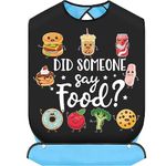 BWWKTOP Did Someone Say Food Adult Bibs Foodie Lovers Gifts Gag Pranks Bib Adjustable Eating Clothing Protectors (Someone say Food)