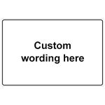 Design a Sign/Custom Sign Builder - Choice of Coloured Background - Landscape (1mm Rigid Plastic, 300 x 200 mm)