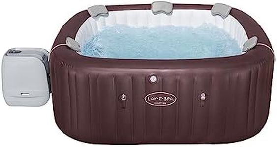 Lay-Z-Spa Maldives Luxury Hot Tub, 8 HydroJet Pro Massage System Inflatable Spa with LED Lights, Foot Massager and Freeze Shield Technology, 5-7 Person