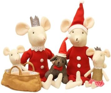 Legmic Christmas Mouse Family Dolls Cute Stuffed Animal Toy Birthday Gift mini Plush Toy