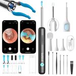BEBIRD R1 Ultra Ear Wax Removal, Ear Cleaner with Camera Ear Scope, Wax Remove Ear Pick with Ear Otoscope Tweezers, Visual Dropper Cleaning Kit, Ear/Nose/Throat Examination Tool for Family-Black