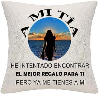 Bommex Tia Regalo He Intentado Encontrar Divertida Funda De Cojin para Tia de Sobrina Sobrino Tia Regalo De Cumpleaños Dia De La Madre (tía)