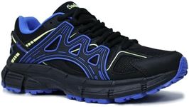 Sadmon Women's Non-Slip Trail Running Shoes Support Sneakers Tennis Shoes Casual Walking Sneakers Black Sapphire blue39