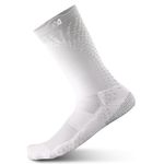 LUX V2 Anti-Slip Football Grip Socks for Men/Boys/Youth w/GripArray™ Non-Slip Grips Technology White