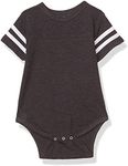 Clementine Baby Infant Football Fine Jersey Bodysuit Onesie, VN Smoke/BD WHT, 24 Months