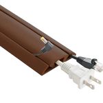 UT Wire 3-Channel Cord Protector & Concealer for Floor - 15 FT - Brown