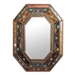 NOVICA Floral Fiesta' Mirror