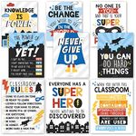 9 Superhero Classroom Decor Signs - Welcome Sign For Classroom Motivational Posters For Classroom Bulletin Board Decorations, Growth Mindset Classroom Posters Elementary, Middle School Classroom Rules