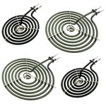 Siwdoy WB30M1 WB30M2 Range Stove Top Surface Element Burner Kit Compatible with GE Hotpoint - 2 pcs WB30M1 6 Inch and 2 pcs WB30M2 8 Inch