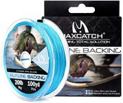 Maxcatch Braided Fly Line Backing for Fly Fishing 20/30lb(White, Yellow, Orange, Black&White, Black&Yellow) (Blue, 20lb,100yards)