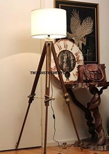 Thor Vintage Classic Tripod Floor Lamp Nautical Floor Lamp Home Decor lamp ( Without Lampshade ) Rustic Vintage Home Decor Gifts
