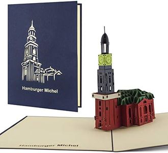 Carte Pop-up Hambourg Michel - Pour Excursion, Week-end - Cadeau pour un Voyage à Hambourg, A05