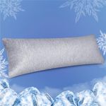 Fittia Body Pillow Cases Cooling for Hot Sleepers, 20x54 Inch Cooling Body Pillow Covers for Sleeping, Double Side Q-Max 0.45 Cool Breathable with Hidden Zipper, Grey