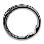 Clipa2 Handbag Hanger - The Ring That Opens into a Hook, Closes Automatically | Hangs Almost Anywhere in Just 10 mm of Space | Holds 15 kg Yet Weighs Only 47 g | 3 yr. Warranty | Polished Hematite