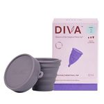 DivaCup - Menstrual Cup - Feminine Hygiene - Leak Free - BPA Free - Model 2 with Shaker Cup