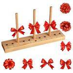 Karsspor Bow Maker Bow Making Tool for Ribbon Gift Packaging, Wooden Wreath Bow Maker for Making Gift Bows, Wrist Corsages, Christmas Decorations, Halloween Decorations, Hair Bows, Holiday Wreaths