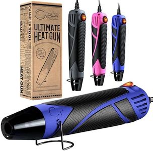 Heat Gun for Crafting, Mini Dual Temp Hot Air Gun Tool for Epoxy Resin, Shrink Wrapping, Vinyl Wrap, Embossing, Electronics, Candle Making, Sublimation, Phone Repair & DIY (Blue/Black)