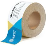 S SATC 120 Grit PSA Longboard Sandpaper 20 Yard Long Continuous Roll, 2-3/4" Wide Self Adhesive Stickyback Sanding Sheets for Automotive, Hand Sanding Blocks,Woodworking, Metal, Plastic