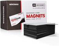 Minomag Business Card Magnets | Peel and Stick Adhesive Magnetic Backings, 3.5 inch x 2 inch