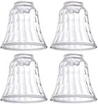 Ceiling Fan Light Covers, Ceiling Fan Globes Replacement Glass, Light Fixture Replacement Glass, Dysmio Lighting Replacement Shade Height: 4.75", Depth: 4.75", Width: 4.9" Fitter Size 2.25", 4 Pack