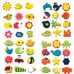 12 Pcs Cartoon Wood Refrigerator Magnets Fridge Stickers Kids Educational Toy Wall Mural Stickers Color Random