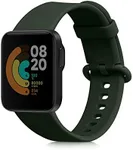 kwmobile Strap Compatible with Xiaomi Mi Watch Lite/Redmi Watch Strap - Replacement Silicone Watch Band - Dark Green