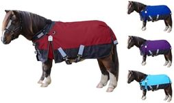 Derby Originals Nordic Tough 600D Ripstop Waterproof Reflective Winter Mini Horse and Pony Turnout Blanket 200g Medium Weight (Red, 54")