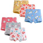 Closecret Kids Series Baby Underwear Little Girls' Cotton Boyshort Panties (Pack Of 6), Style 15, 2-3T, Assorted