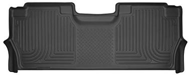 Husky Liners Weatherbeater Floor Mats | Fits 2021-2024 Ford F-150 (Includes 2022-2024 Lightning Model) SuperCrew (w/Fold Flat Storage) | 2nd Row, 1-pc Black - 14401